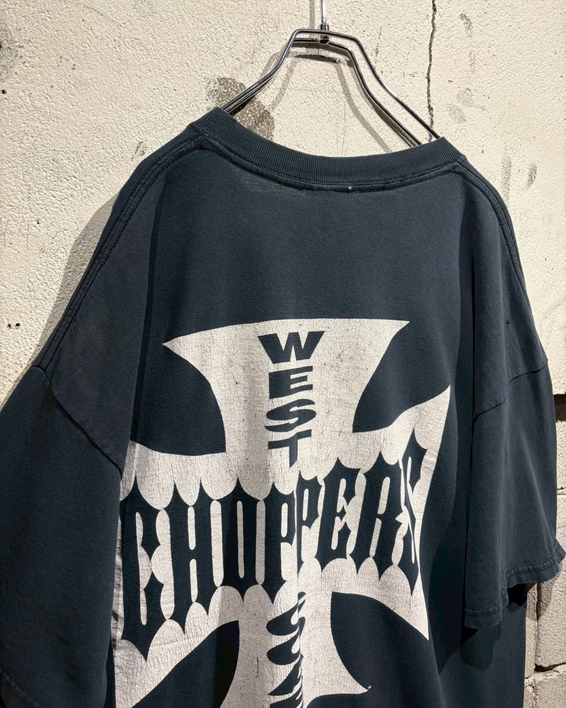 Caka otto】“WEST COAST CHOPPERS” Iron Cross Logo Vintage T-Shirt