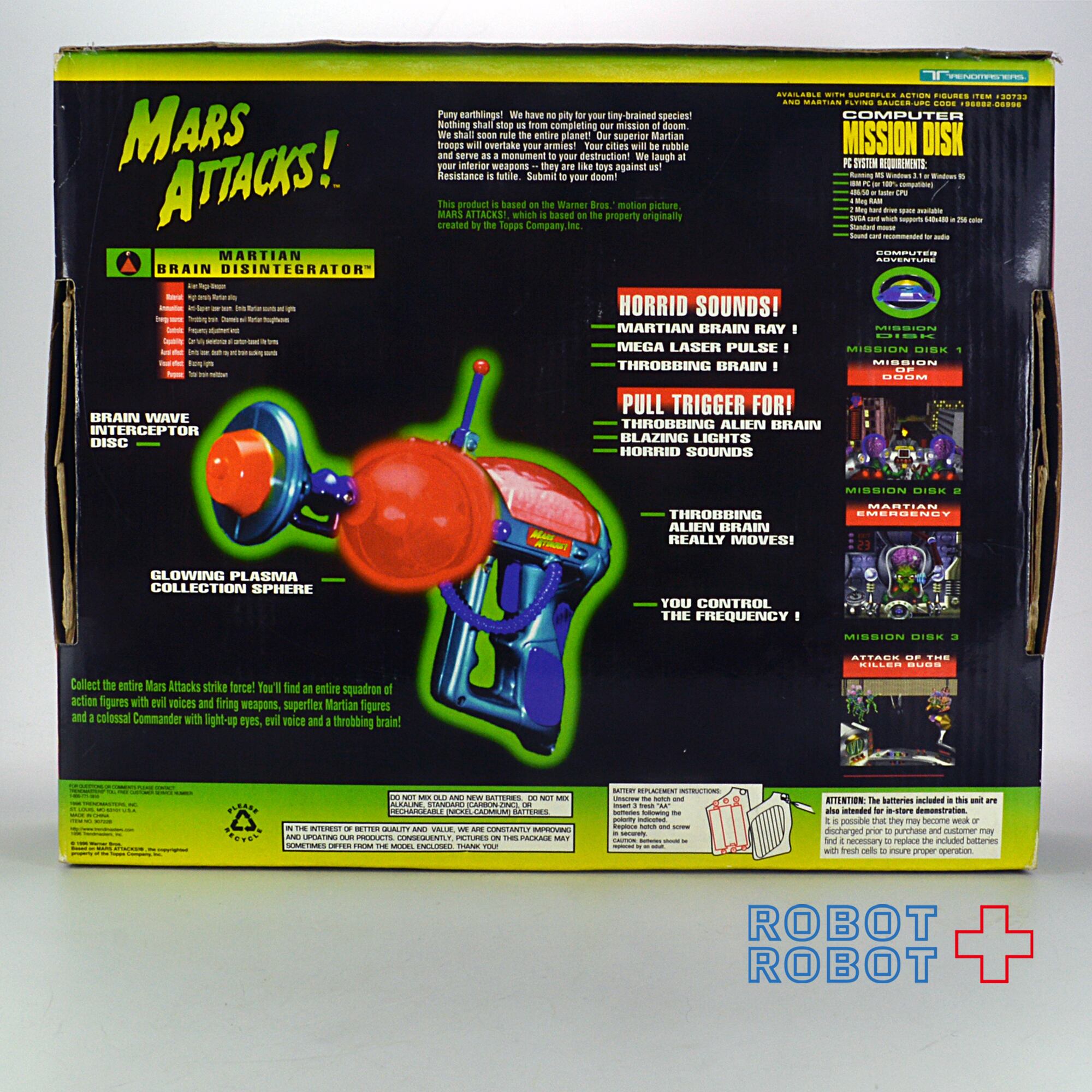 トレンドマスターズ マーズ・アタック! 光線銃 1996 箱入 電池切