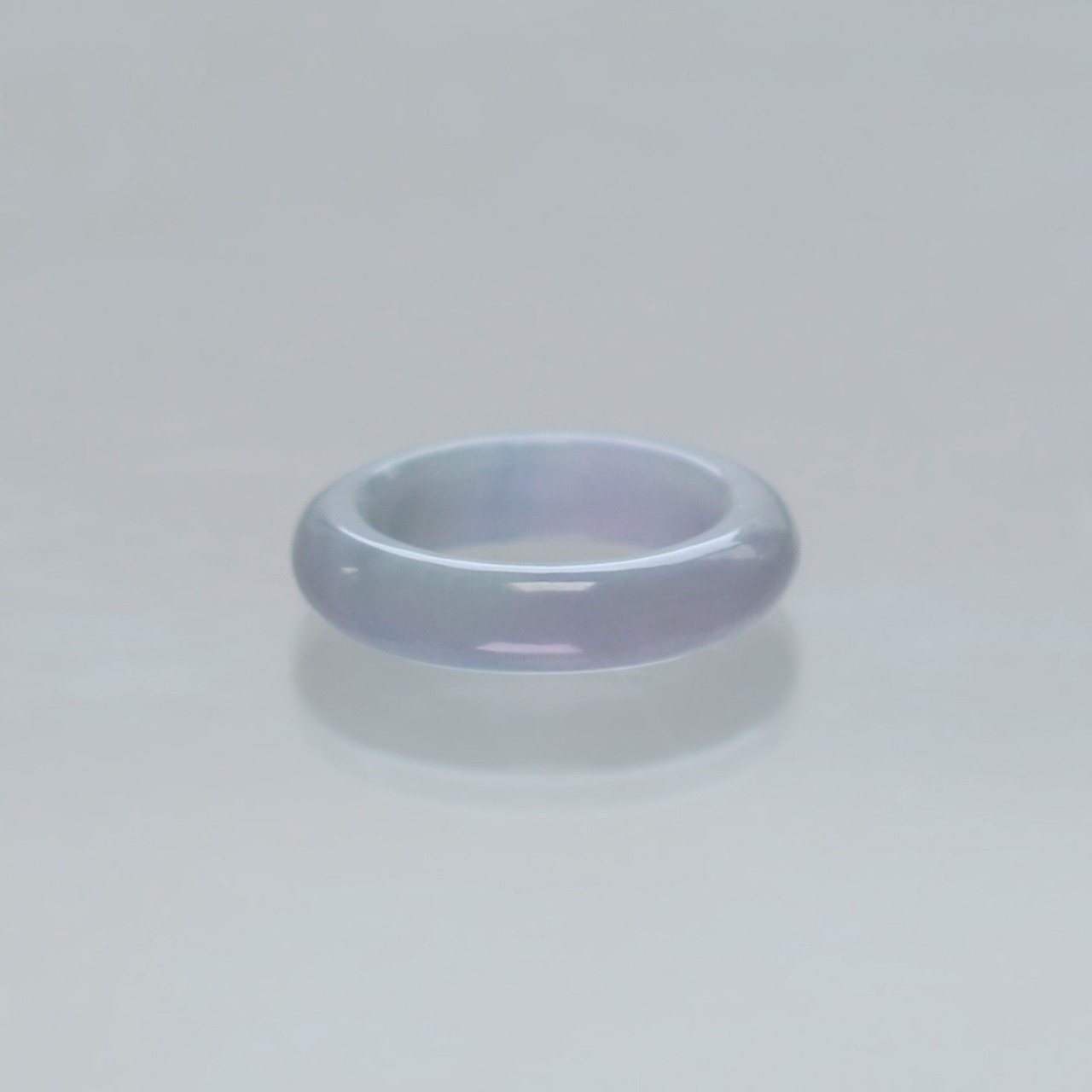 【15号】レアカラー！ lavende 翡翠くり抜き甲丸リング A貨翡翠 jd_rg2491