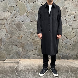 Balmacaan Coat／Black Silk