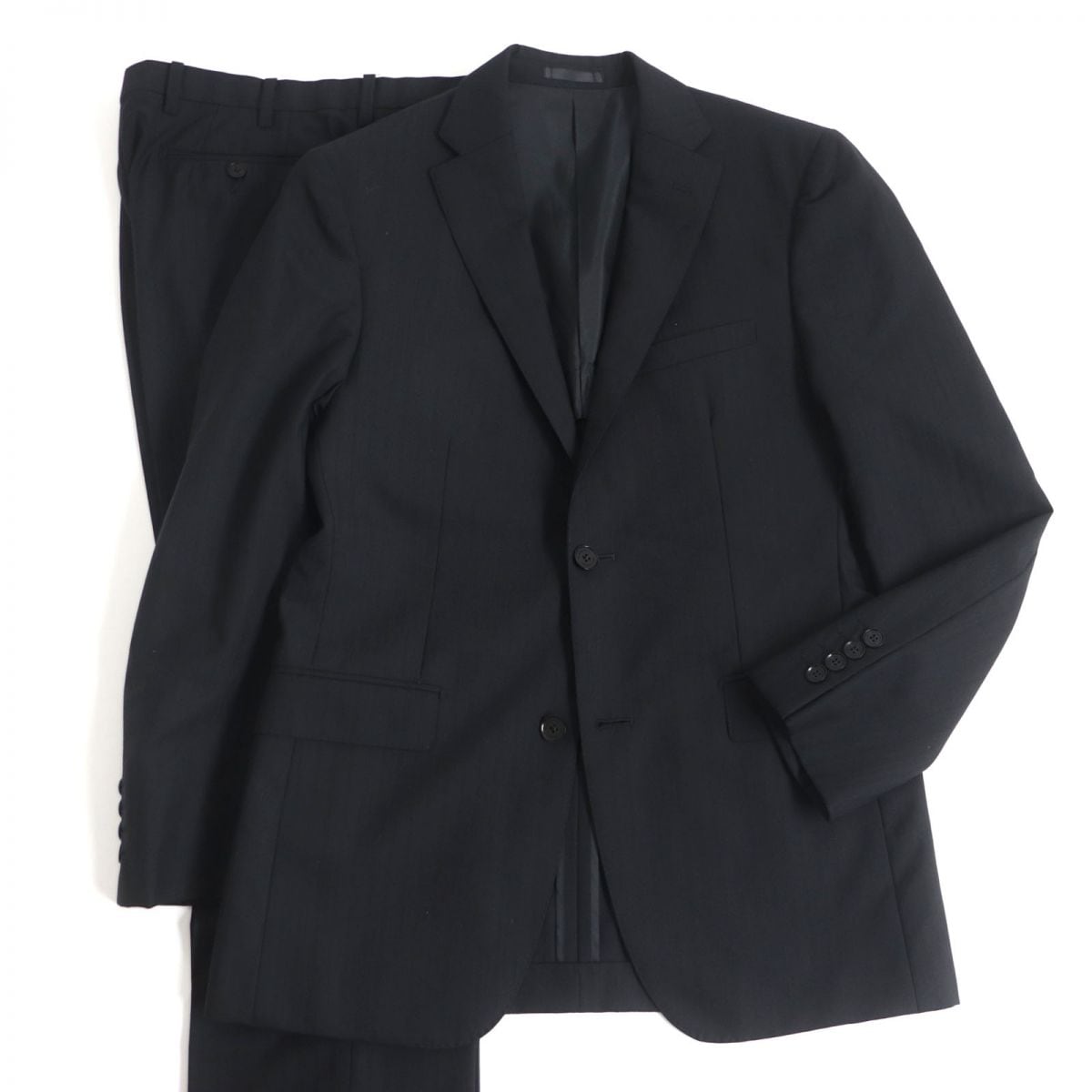 美品 シルク混✨バーバリー ブラックレーベル ストライプ 背抜 3ピーススーツ 美品BURBERRY BLACK LABEL スーツセットアップストライプ