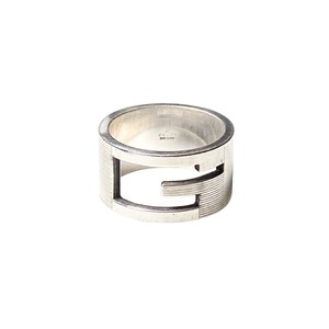 GUCCI silver “Cut Out G” wide ring