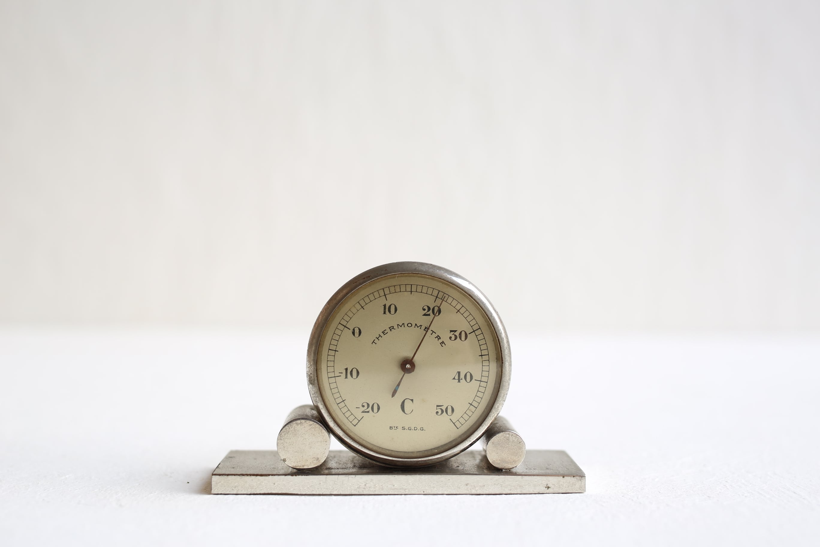 フランス アンティーク ヴィンテージ 卓上サーモメータ― 温度計 N-01106