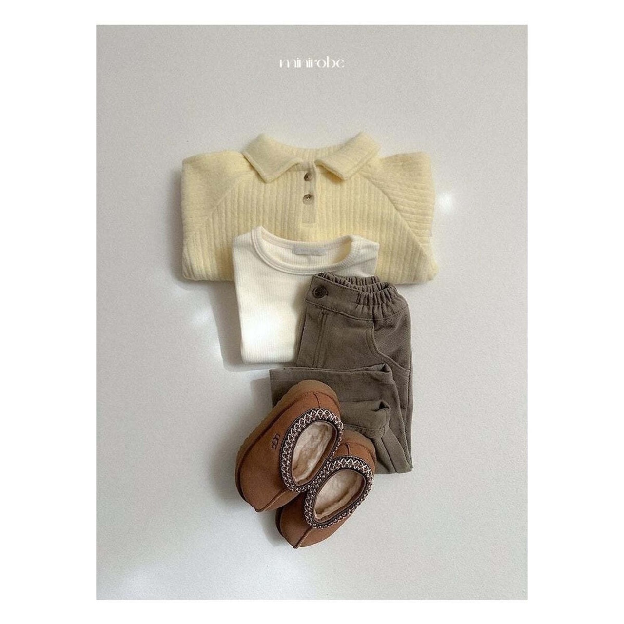 【取寄】minirobe ボーイカラーのスウェット｜冬服｜韓国子供服