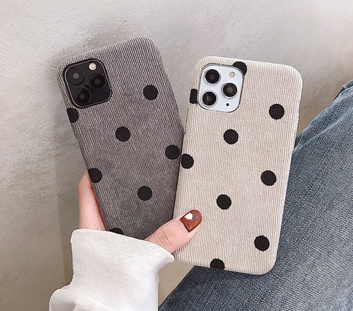 ドット柄 iPhone11 Proケース iPhonexs/xr/8ケース 可愛い 女子 冬の新品 2カラー