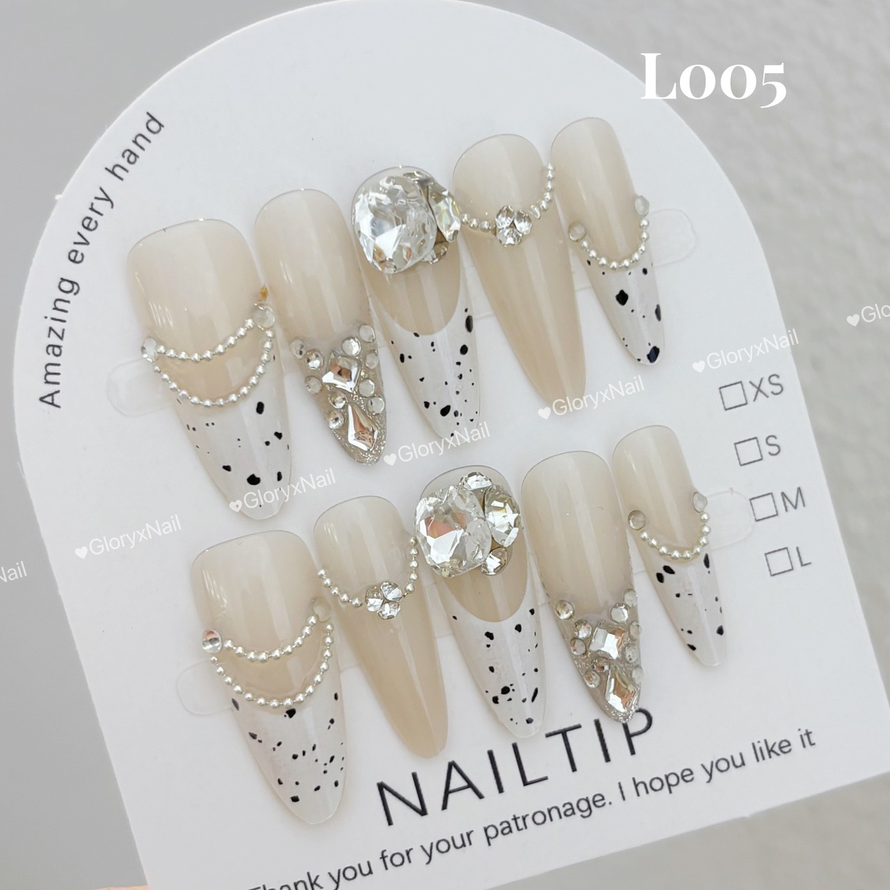 L005 ネイルチップ サイズXS/S/M