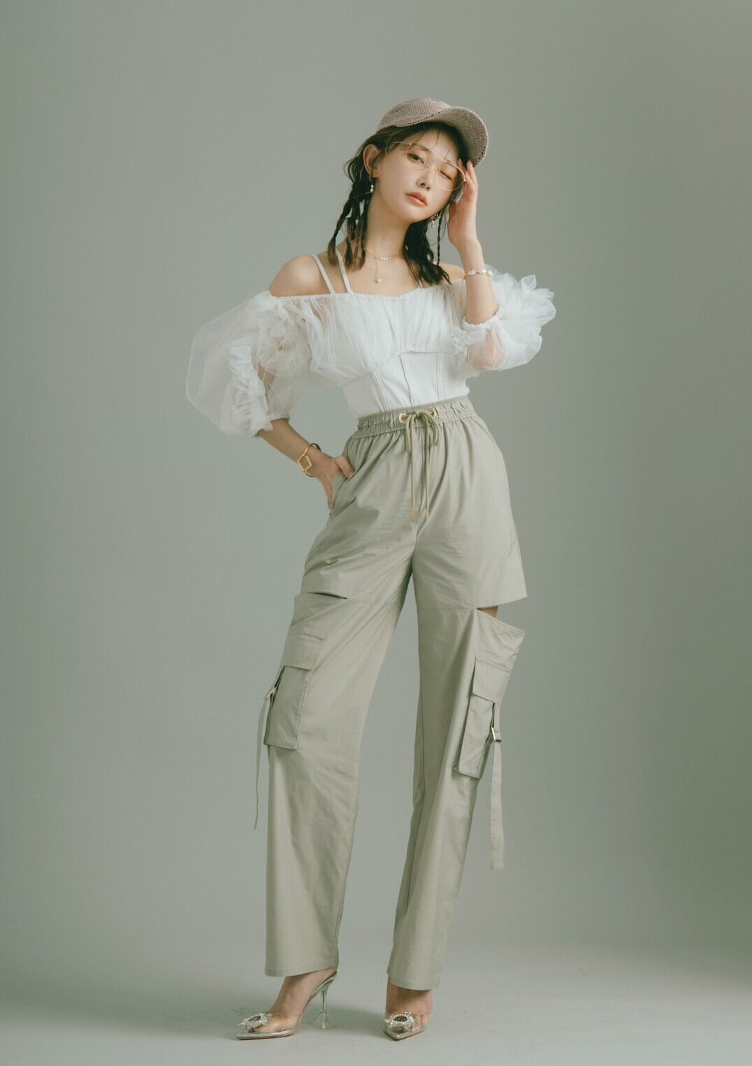 クレイミー♡ 2way Side Slit Cargo Pants