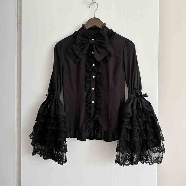 ゴスロリ通販 With U ゆめかわふぁっしょん 姫袖 ブラウス トランペットスリーブ  ベビードール 量産型  lolita ロリィタ服