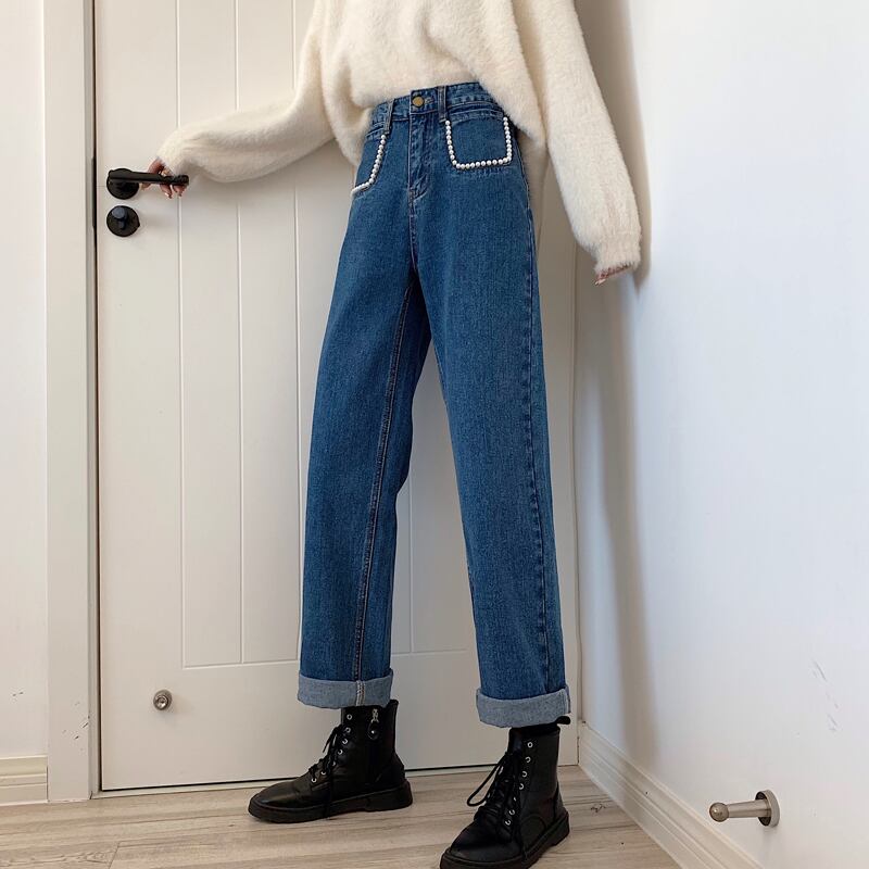 パンツ ジーンズ スプリングオータムルーズスリム 春物 秋物 試着室86725011899