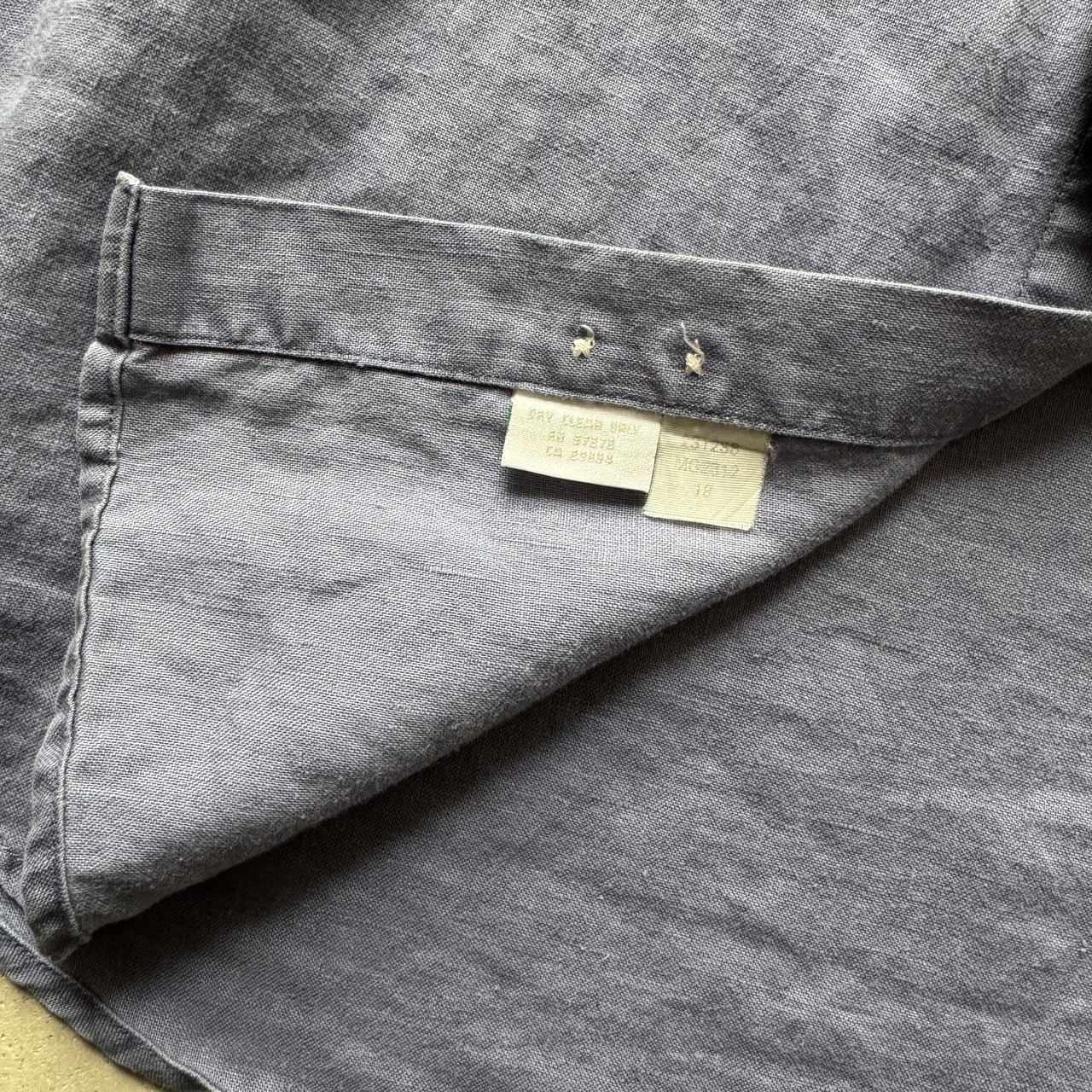 PERRY ELLIS SOLID COLOR LINEN SHIRT