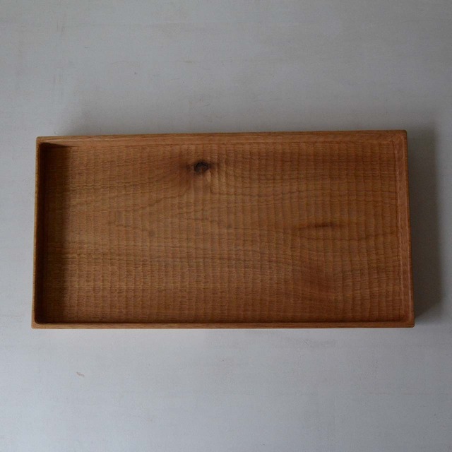 堀宏治 くるみ 四角盆（側面彫）（26-001）