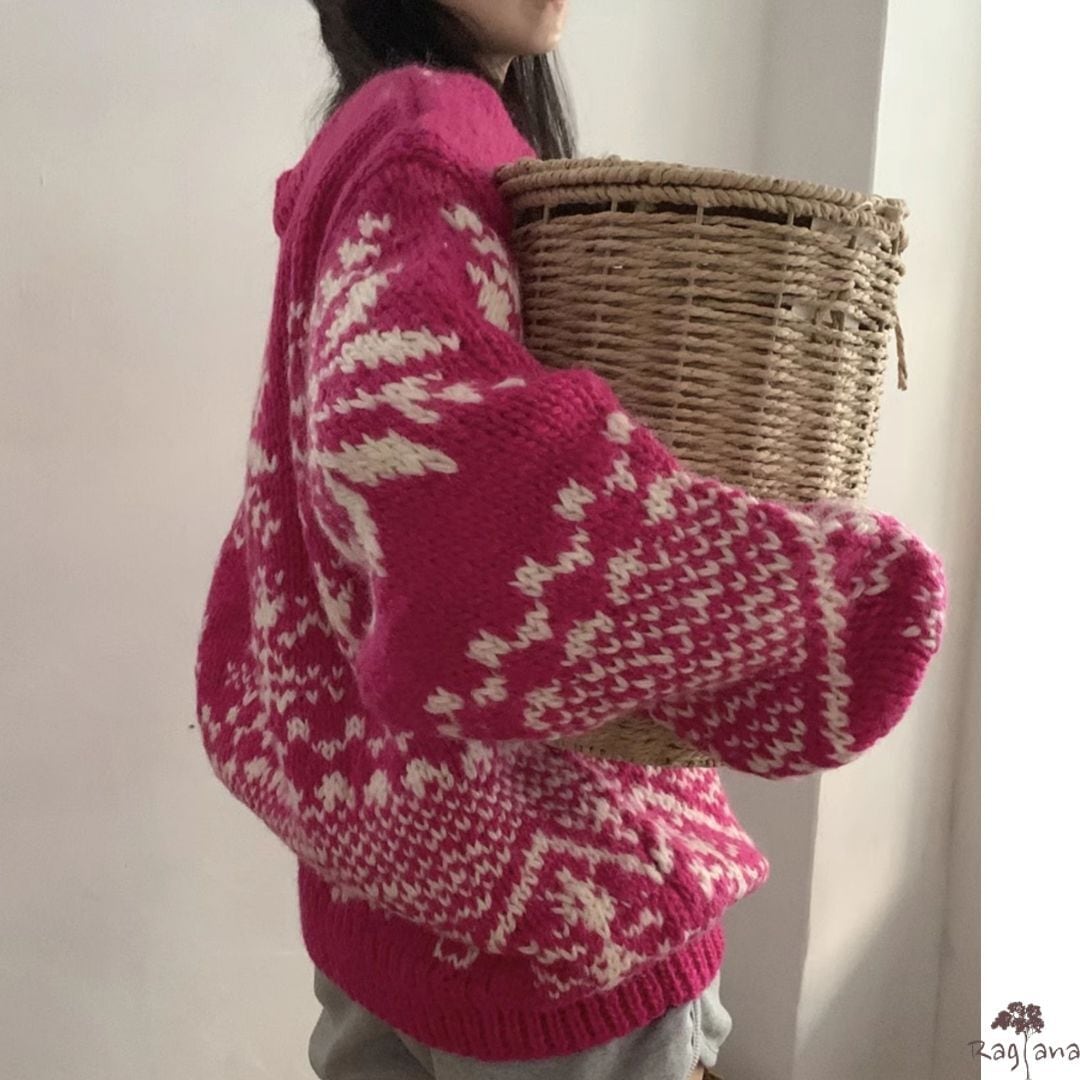 ノルディック柄 ニットセーター M 2col 250434 | Raglana