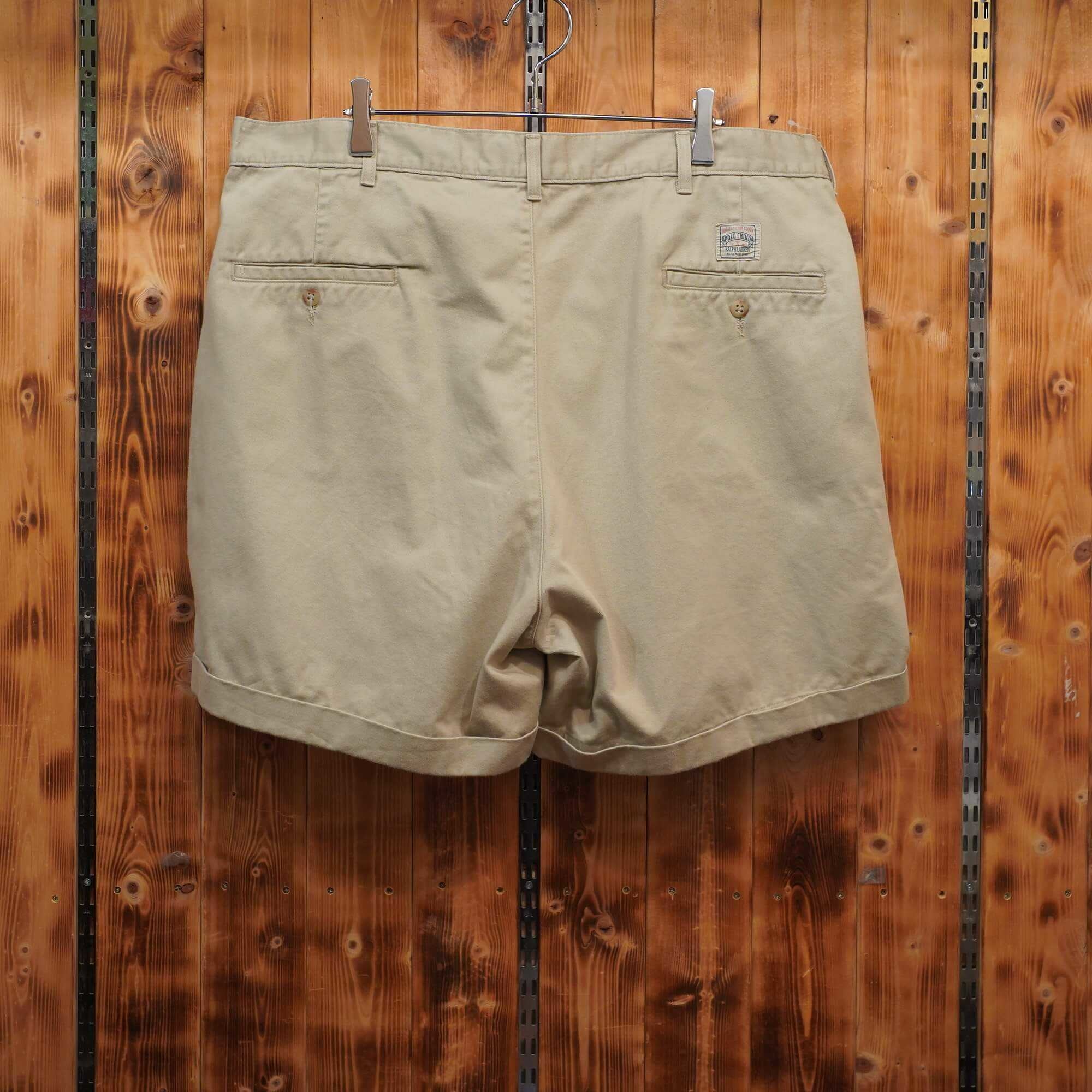 90s usa製 ralphlauren 初期 polo chino W100cm ショートパンツ ハーフ
