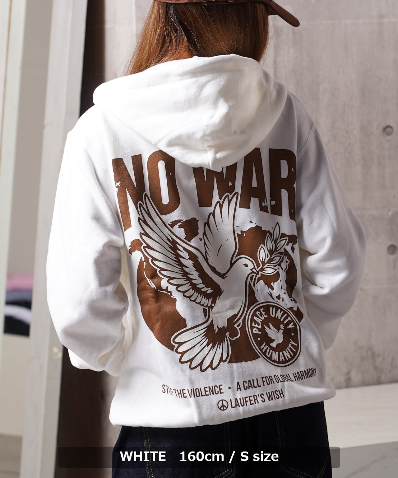 ◆NO WAR ZIP HOODIE◆lf-26601
