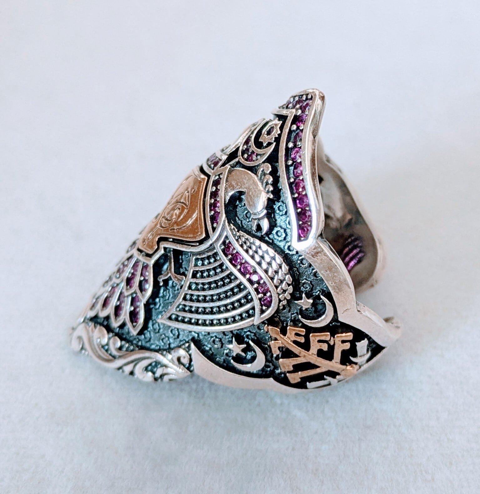 メンズ ハンドメイド リング（双頭の鷲）925silver | HAYAT TURKISH STYLE