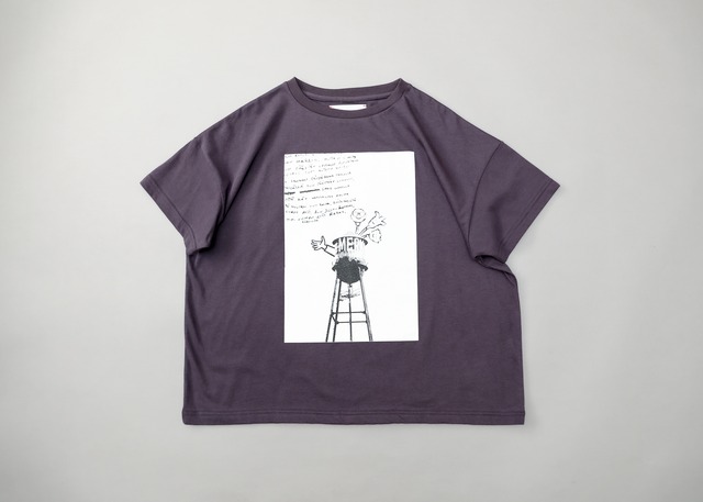 〈 michirico 26SS 〉 Water tower T / ダークパープル / KIDS