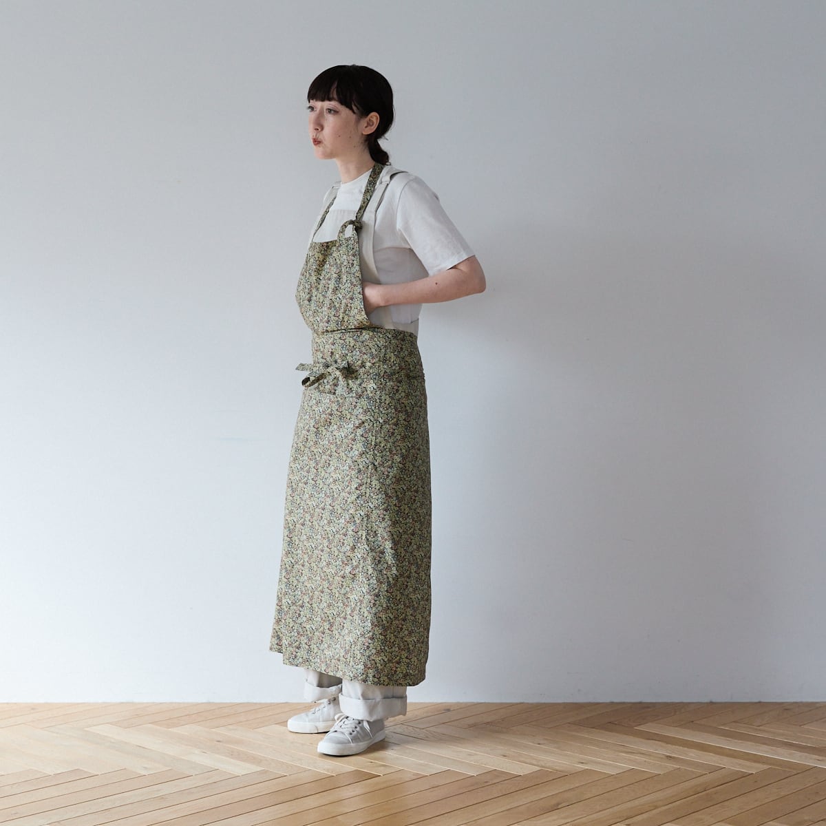 SQUARE APRON / LIBERTY Chive (green) | エプロン商会