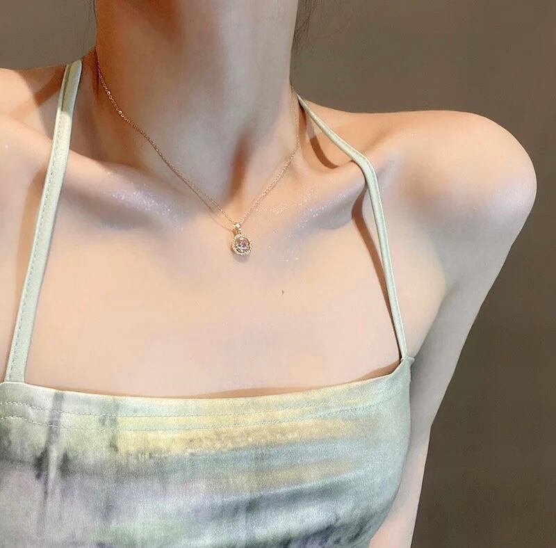 金アレ対応 ラウンド宇宙ネックレス (098)