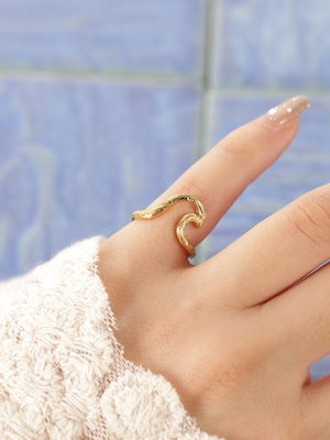 316L wave pinky ring #r27