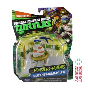 プレイメイツ タートルズ TMNT モンスターズ + ミュータンツ ミュータントマミー レオ レオナルド 4インチ アクションフィギュア 未開封