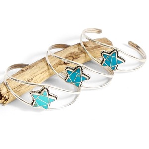 【INDIAN JEWELRY インディアンジュエリー】Navajo Turquoise star bangle James Maygoats ナバホ ターコイズスターバングル ジェームス・メイゴート作