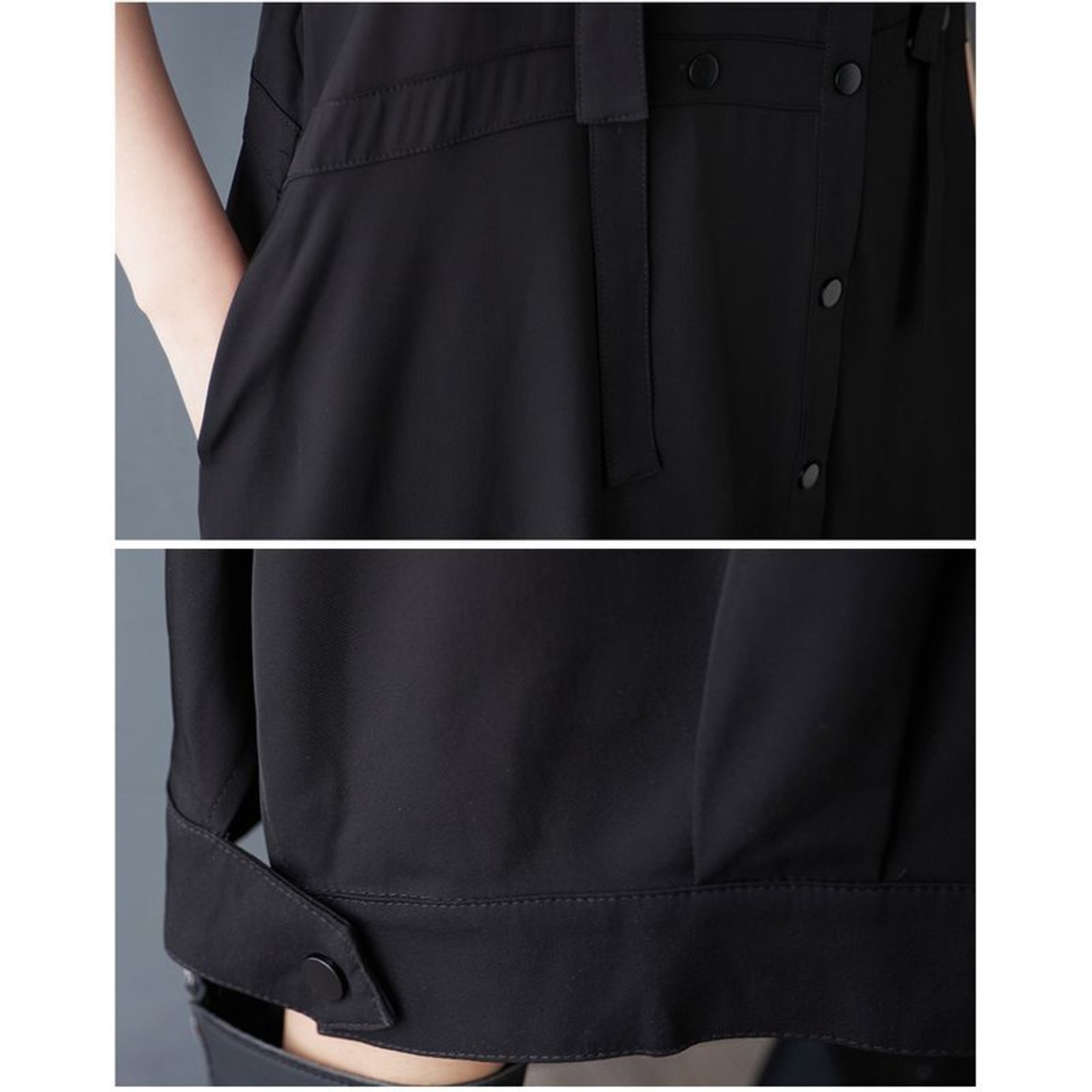 ノースリーブ ロングシャツワンピース  30063