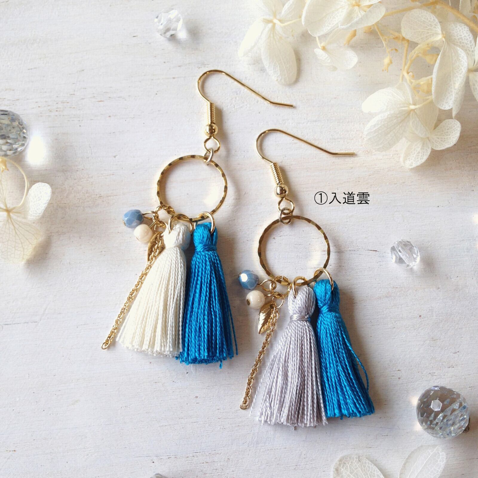 日本製】絹糸アクセサリー 耳飾り | アトリエ雅 MIYABI