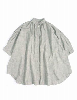 Antique Check Fly-Front Blouse