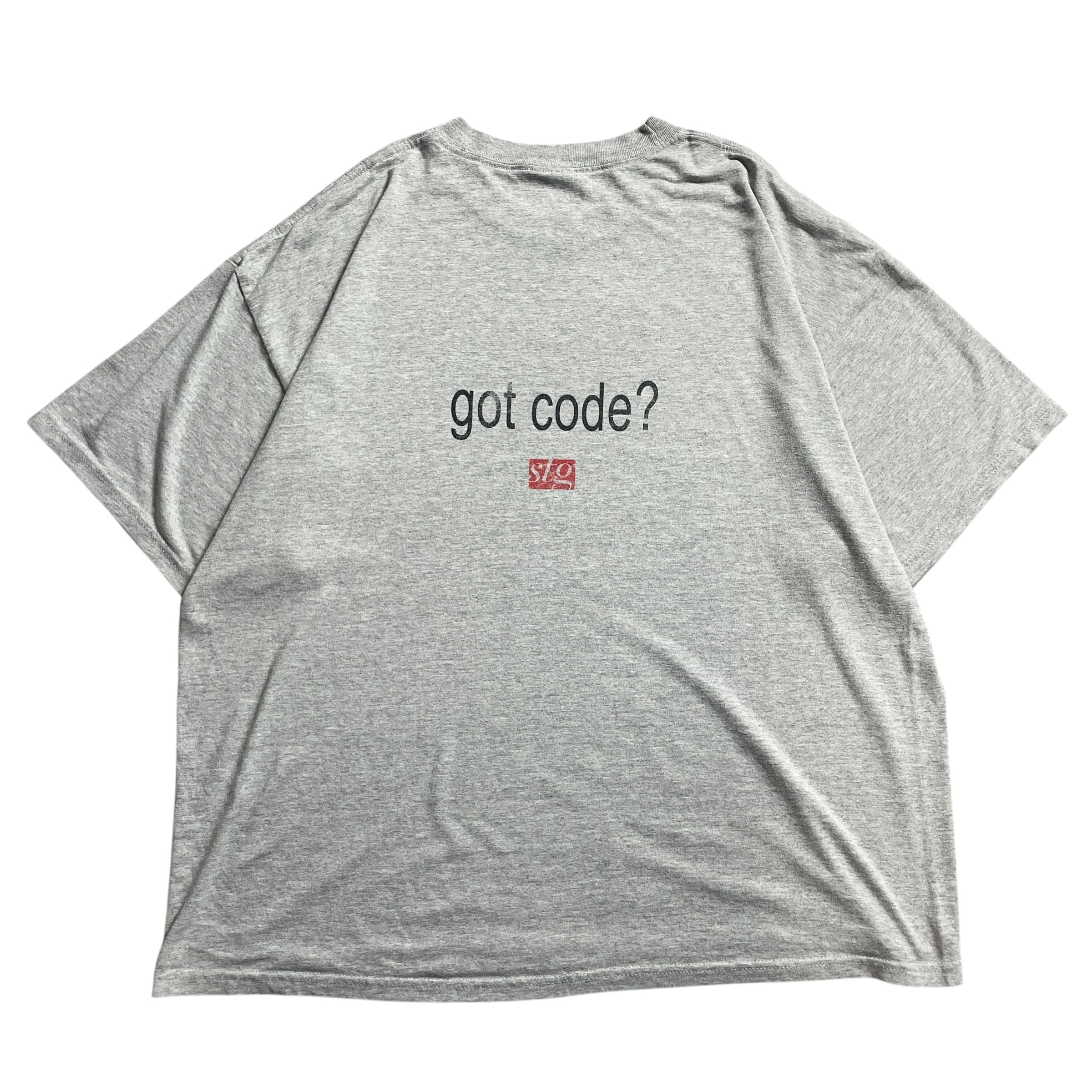 00s got code? 企業 パロディ vintage T-shirt