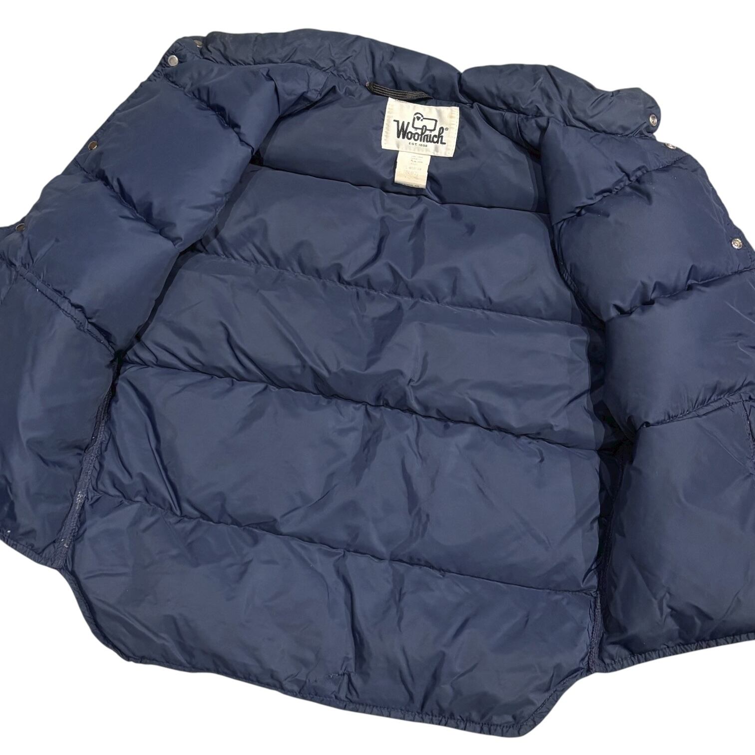 WOOLRICH ダウンベストM ネイビー 中古・古着通販】WOOLRICH (ウールリッチ) ダウンベスト ネイビー