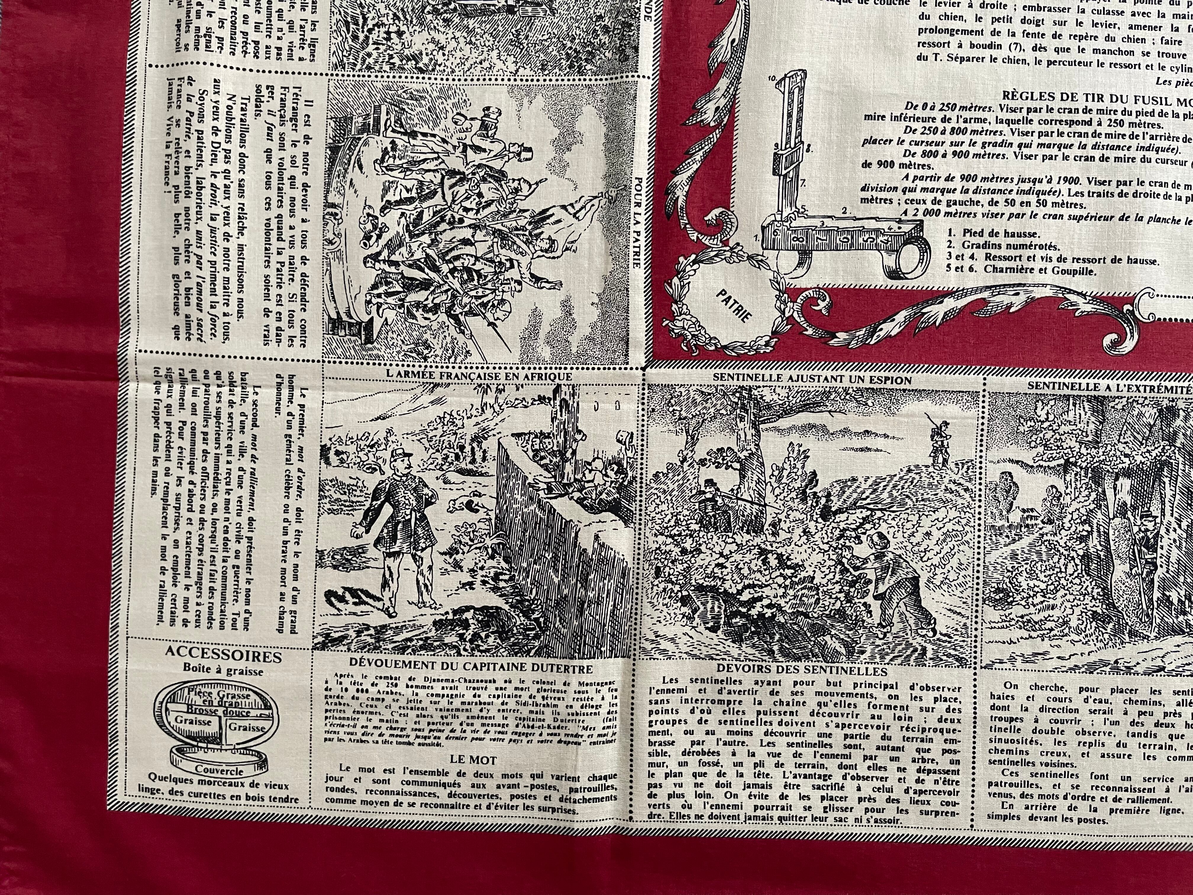 30年代 フランス ヴィンテージミリタリースカーフ 30年代 フランス