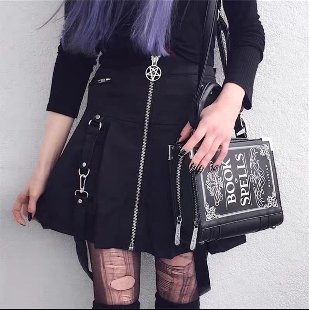 FRONT-ZIPP PENTAGRAM SKIRT / GOTHIC ARMS