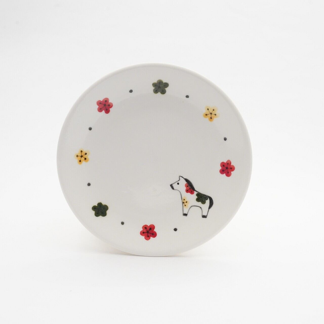 【久保島 利恵】幸せを呼ぶ馬 花はな 小皿 A-1