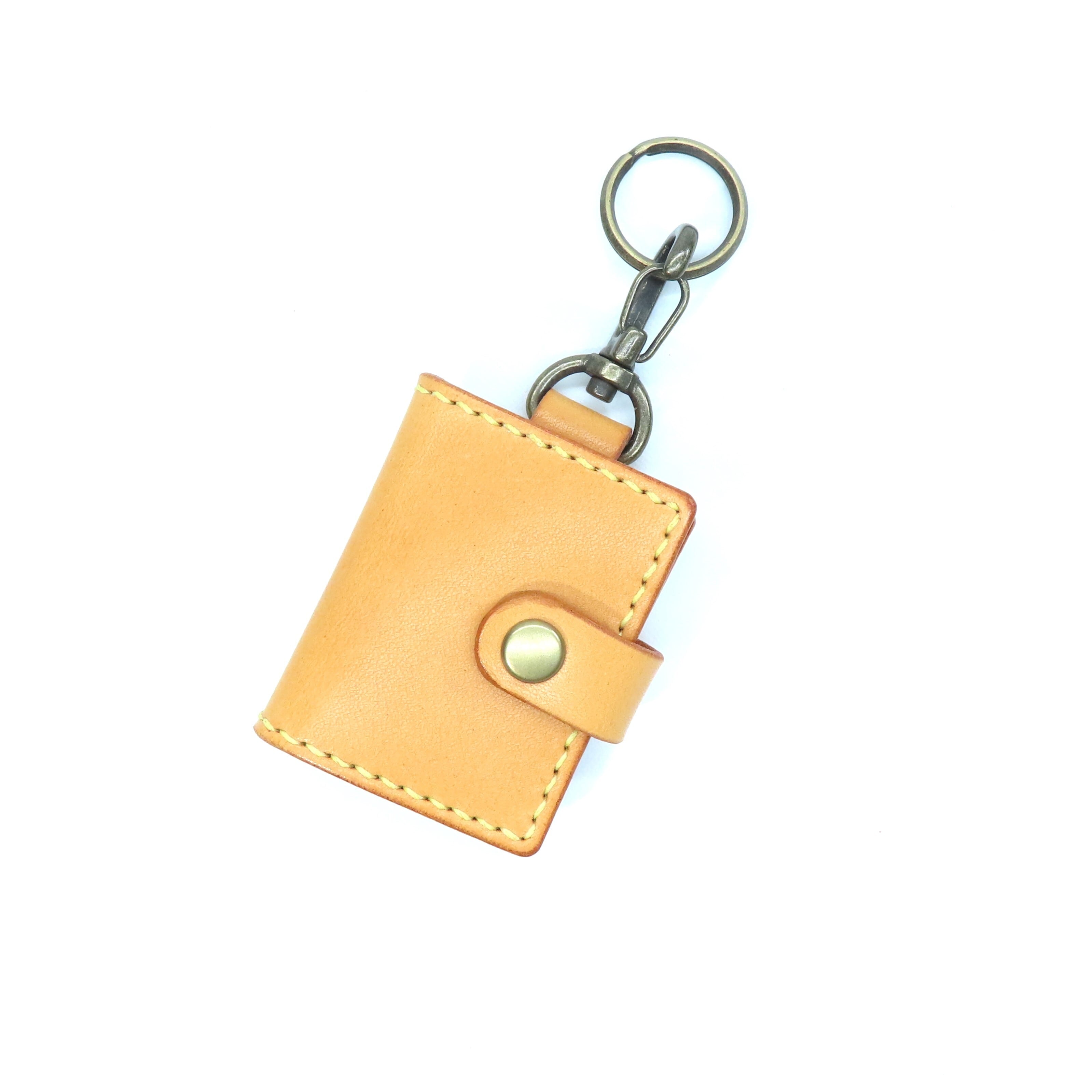 牛ヌメ革・フォトキーホルダー（手縫い） | 手作り革工房 Leaf