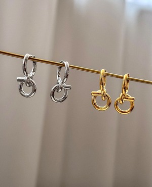 knot ring one touch pierce【 2color 】No.P053