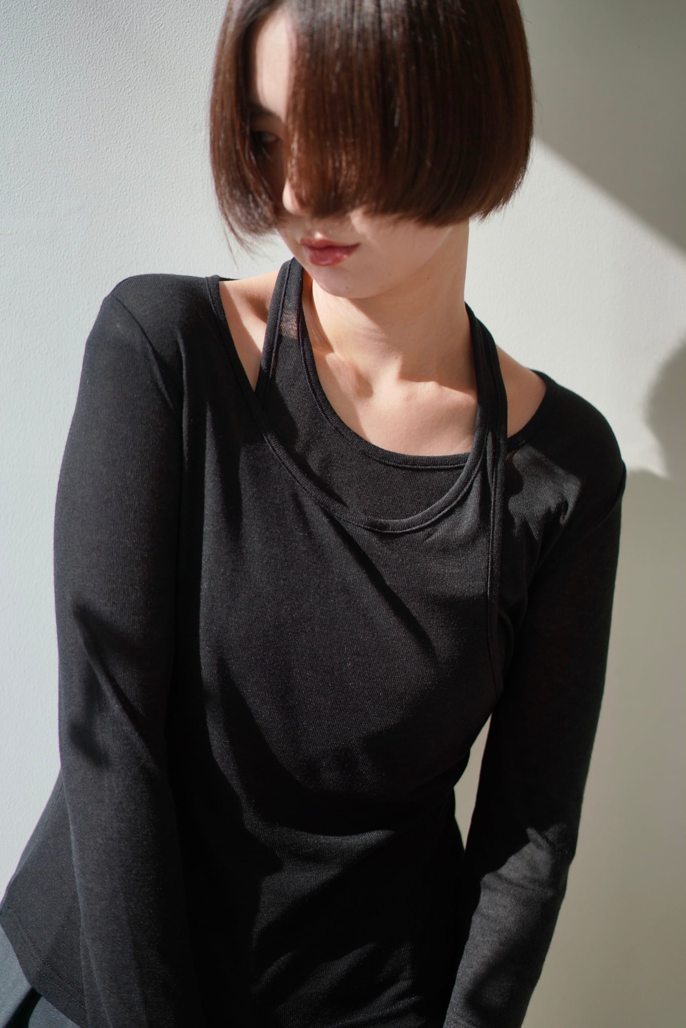 layered like tops レイヤードライクトップス Black