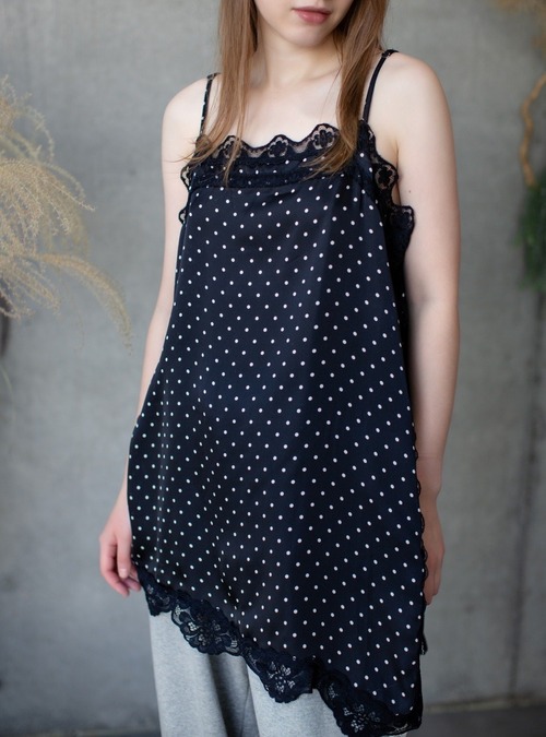 （select）レースドットワンピース