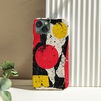 受注生産 iPhoneケース 赤黄丸のポップコラージュ｜紙もの柄 ZINE005A