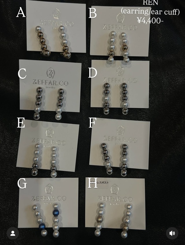 【ZEFFAR.CO】ピアス/イヤリング/イヤーカフ REN