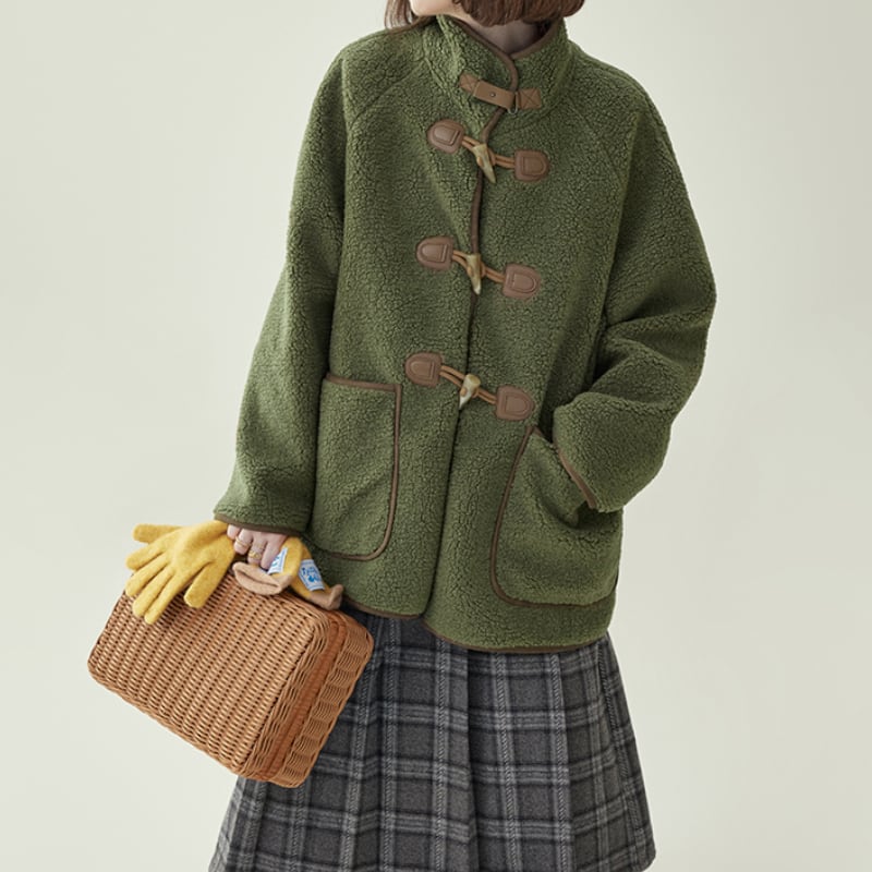 ミドル丈スタンドカラーダッフルコート M2012