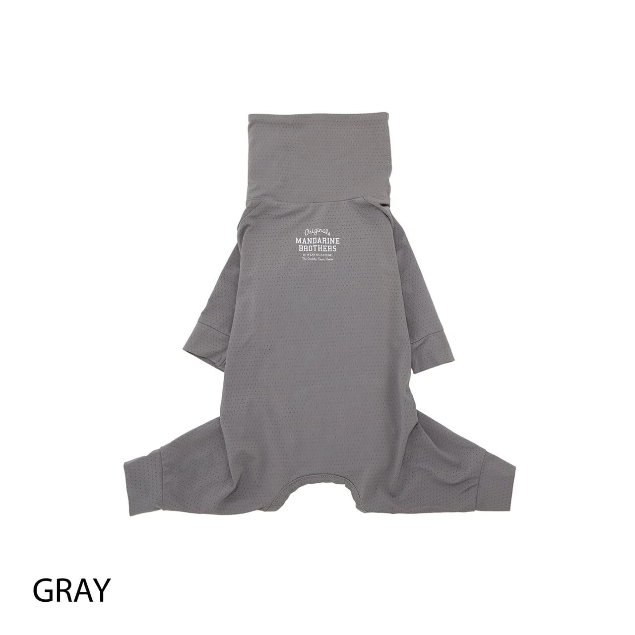 マンダリンブラザーズ インセクトシールドスキンタイトスーツ クール ロンパース ドッグウェア 3L GRAY 犬服 男の子 女の子 おしゃれ MANDARINE BROTHERS