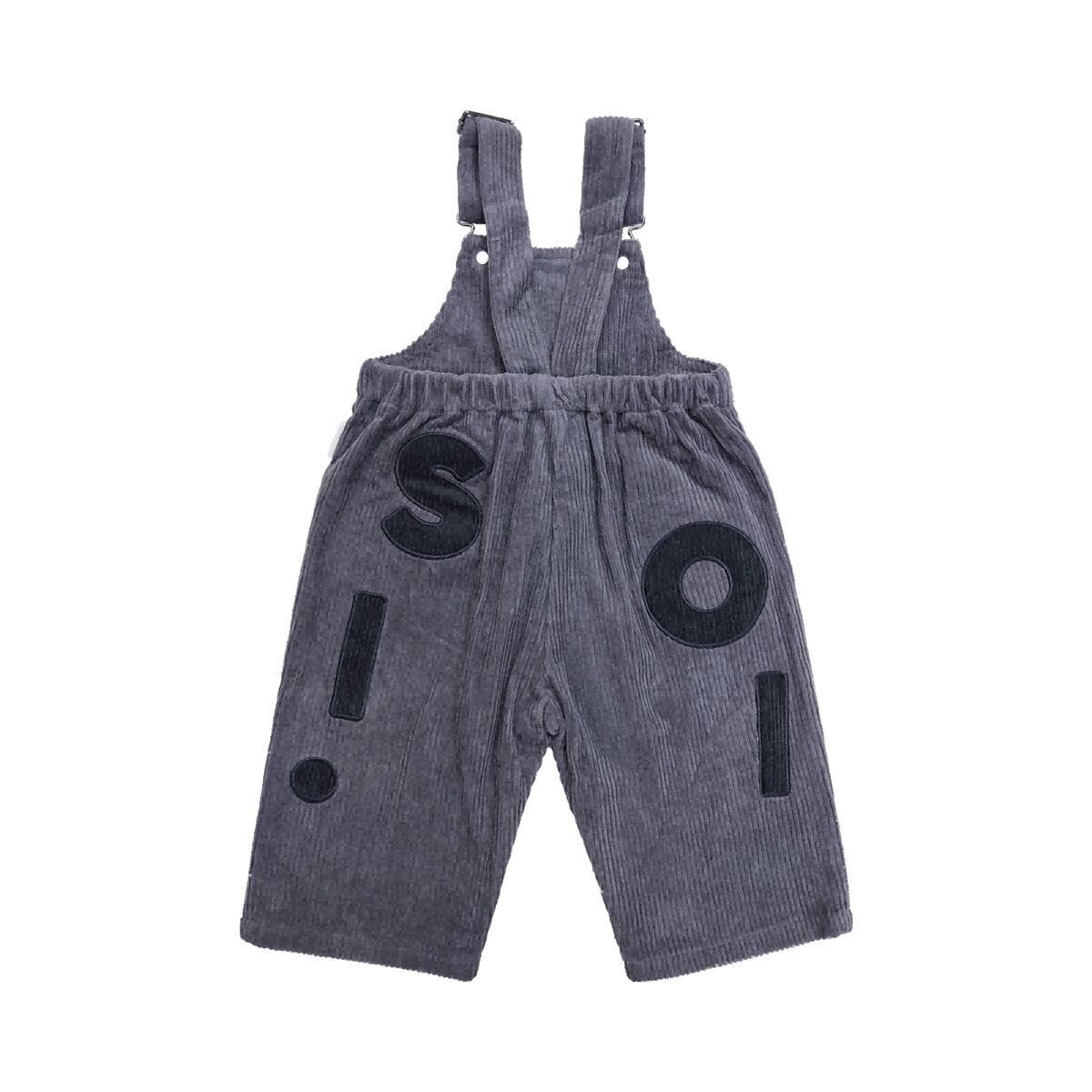 soll. the label】 Corduroy Soll Overalls - Charcoal | RIRIBELL