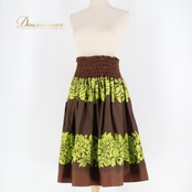 フラダンス 衣装 パウスカート ブラウン系 プアラニ 日本製 モンステラ柄 ハワイアンプリント アロハ フラ ダンス レッスン 練習 茶 黄緑 グリーン系 ハワイアンダンス レディース フラダンス スカート フレア おしゃれ 大人っぽい 上品 花柄 植物柄 フレアスカート セットアップ風 ルームウェア 部屋着 エレガント かわいい 綺麗め 柄スカート モンステラリーフ ボタニカル柄 葉っぱ柄 南国風 ハワイ挨拶 コスチューム 衣装用 ステージ衣装 発表会 文化祭 レッスン用 練習着 トレーニングウェア