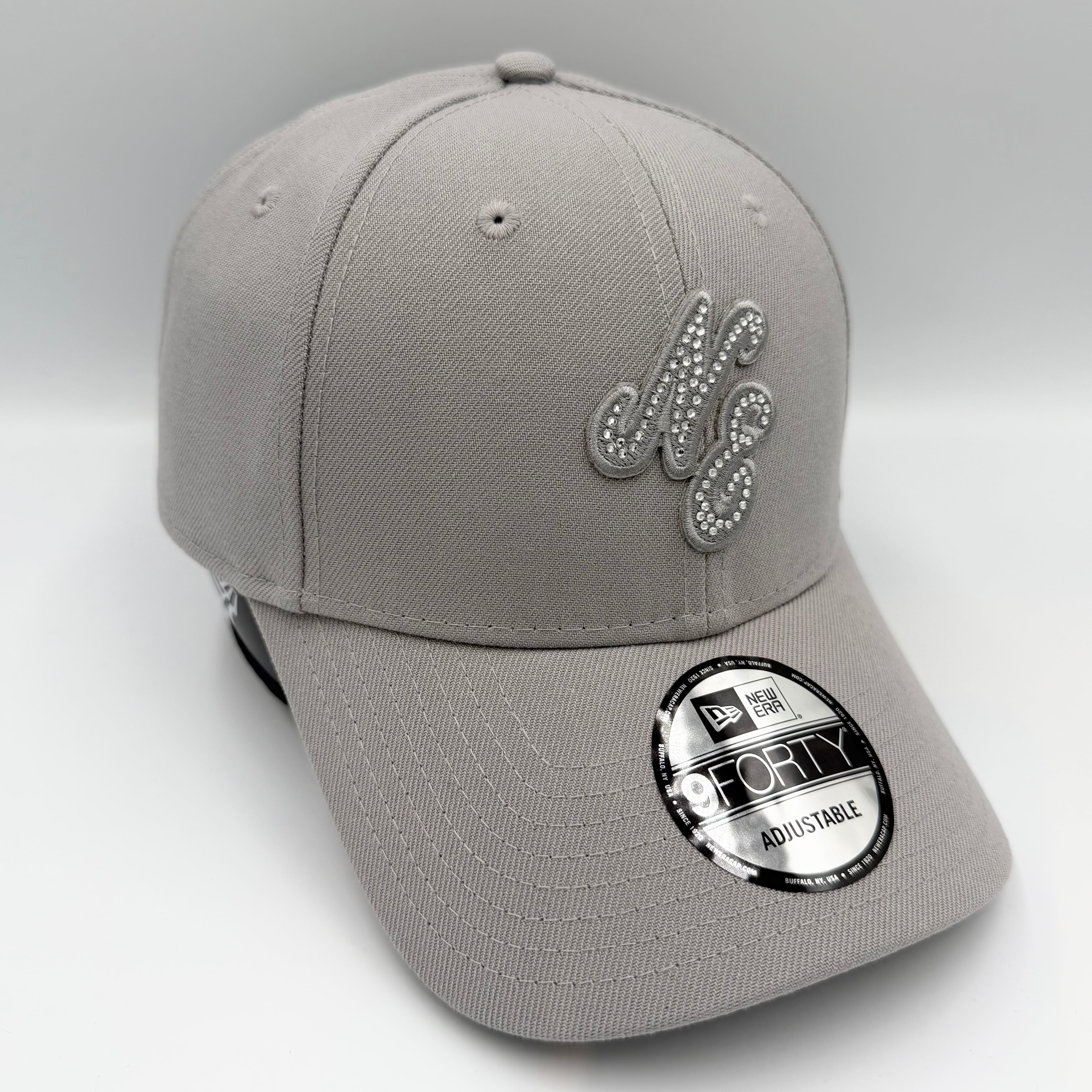 NEW ERA 9FORTY/940 ラインストーン/Rhinestone クラシックロゴ Gray