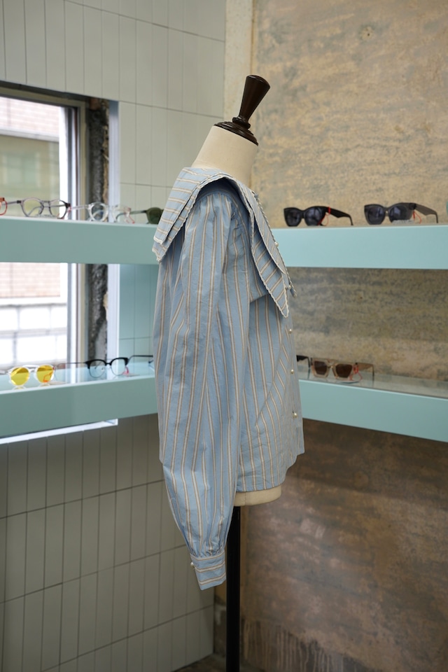 DAWN STRIPE DOUBLE COLLAR SHIRT