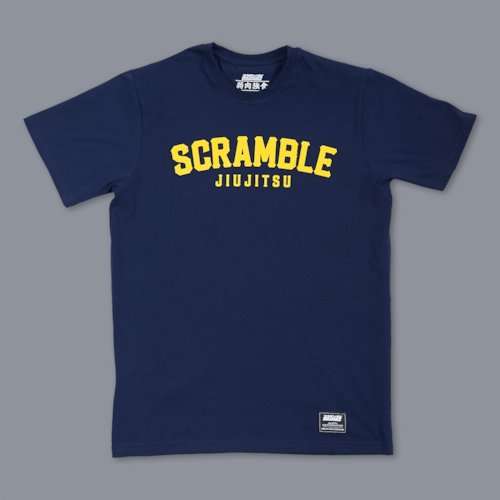 【送料無料】SCRAMBLE NOTHING GAINED EASILY TEE – NAVY｜格闘技、柔術Tシャツ