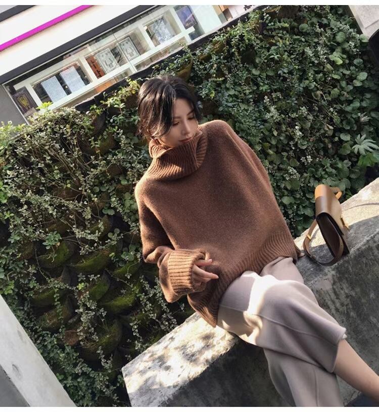 タートルネック　オーバーニット　AJ11009-9657