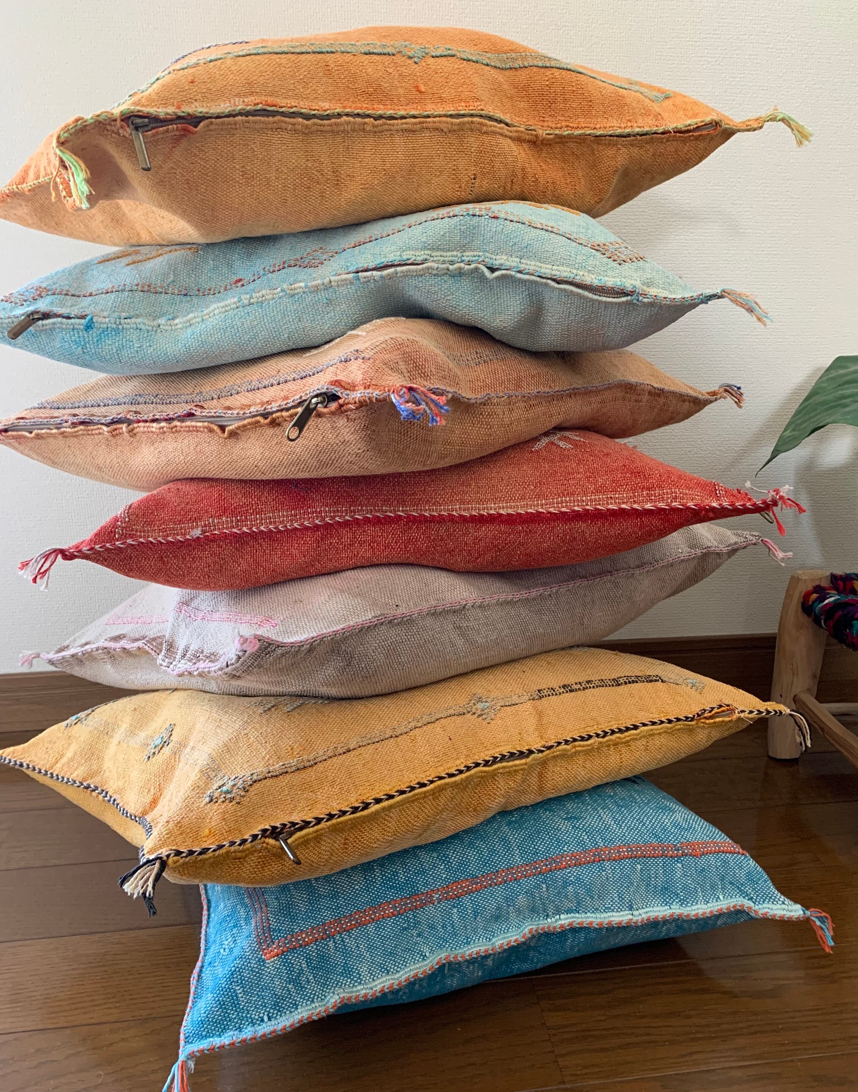 モロッコサブラクッションカバーF(オレンジ)