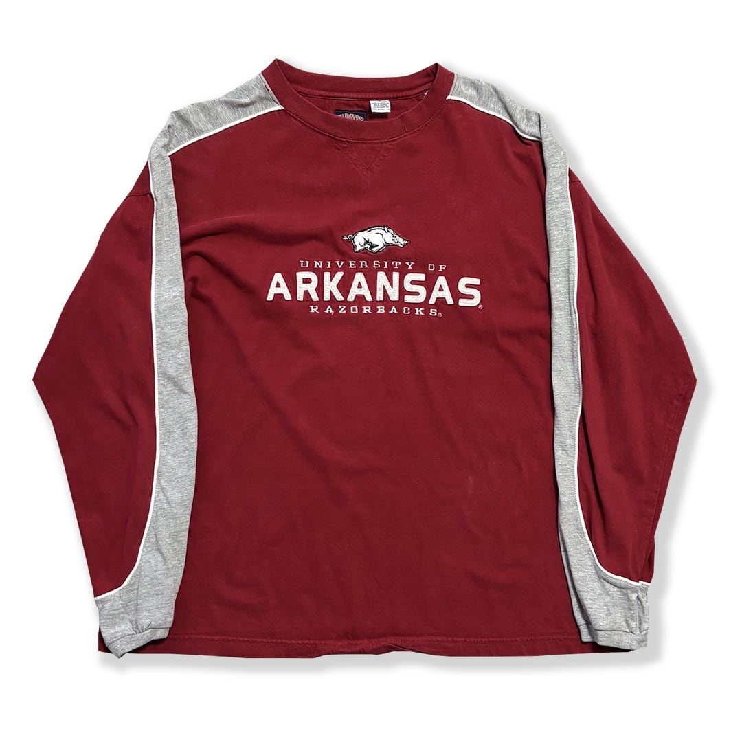 University of Arkansas Embroidered Long Sleeve T-Shirt. VARSITY CLASSICS APPAREL by NCC