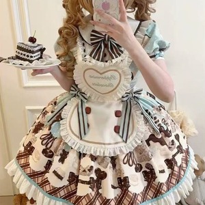 ゆめかわ♡ハートエプロン付きチョコミントワンピース　wanpi15★